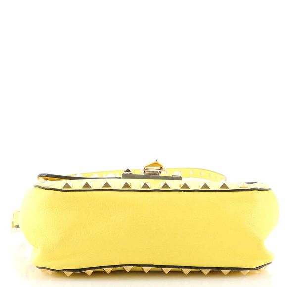 Valentino Garavani Rockstud Crossbody Bag Leather Mini Yellow - Picture 5 of 10